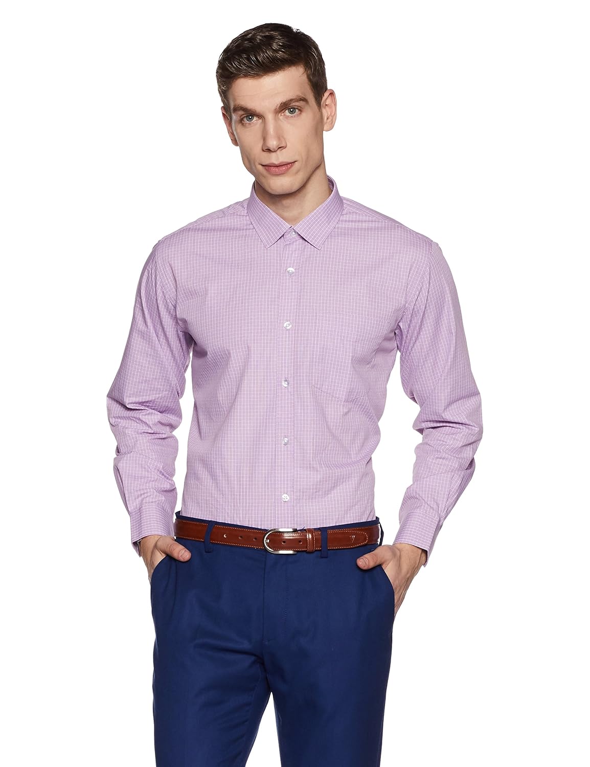 symbol amazon brand men's formal regular fit shirt