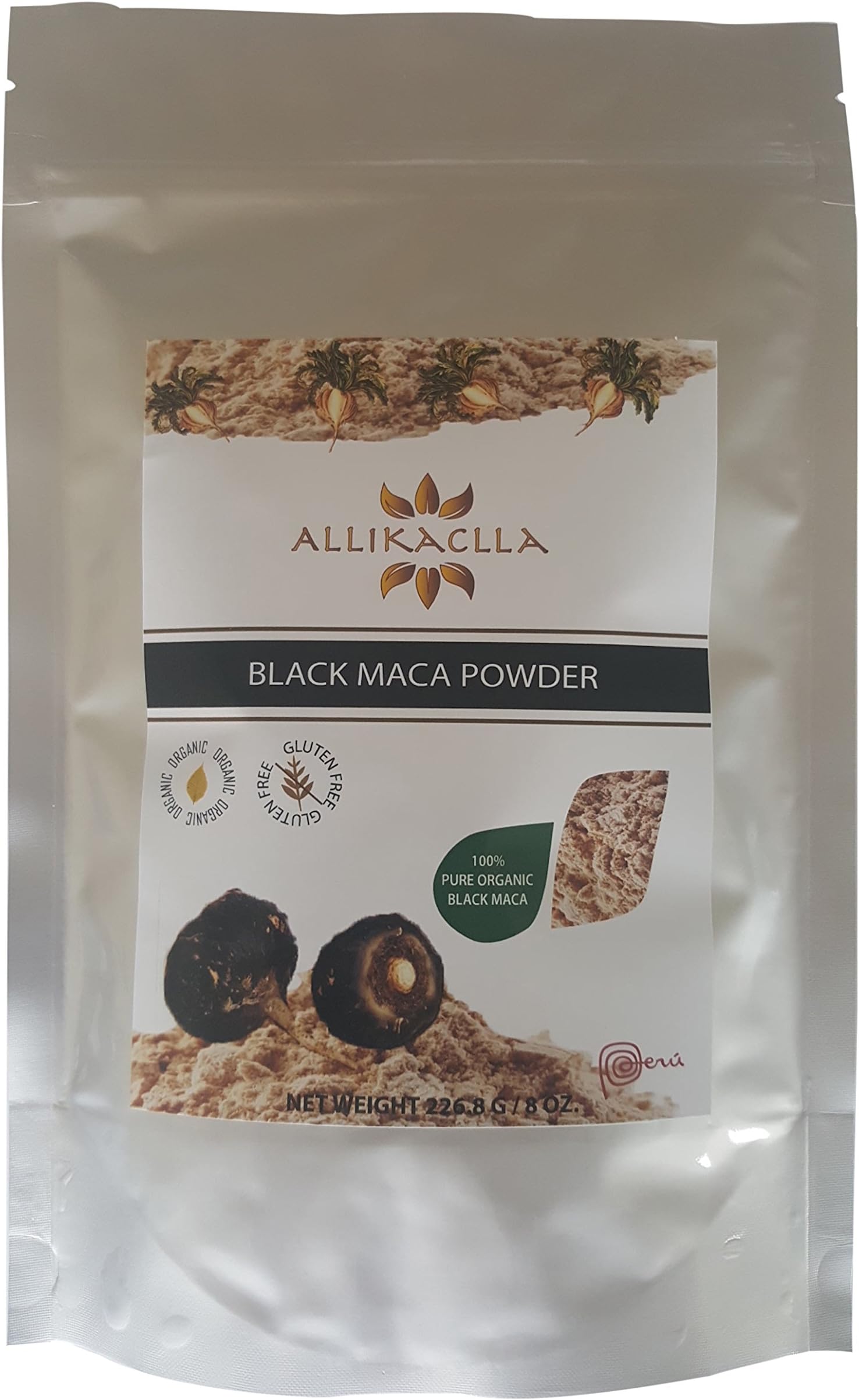 ALLIKCLLA Organic MACA Powder, Black