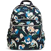 Vera Bradley Women's Performance Twill Campus Backpack, Immersed Blooms, One Size