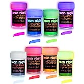neon nights Glow in The Dark | Luminescent | Phosphorescent | Self-Luminous Paint - Set of 8