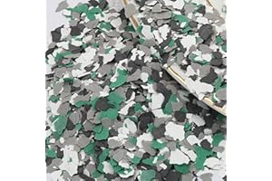 Biaungdo 360G/0.79Lb Decorative Blend Color Chips,Epoxy Flakes Blend Paint Flakes Concrete Floor Coatings Decorative Chips for Garage Floor Paint Interior Exterior Walls(Green/Black/Gray/White)