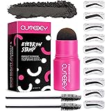 Eyebrow Stamp Kit, Cutebey Eyebrow Stamp Stencil Kit Brow Trio Kit with 10 Reusable Eyebrow Stencil and 2 Spiral Eyebrow Brus