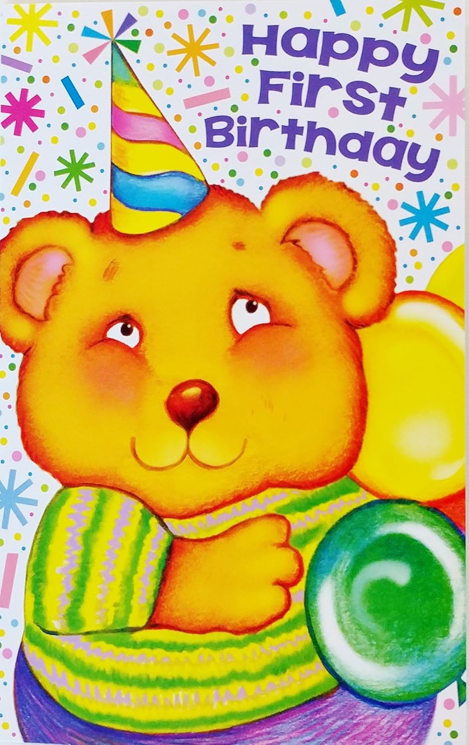 first birthday greeting card