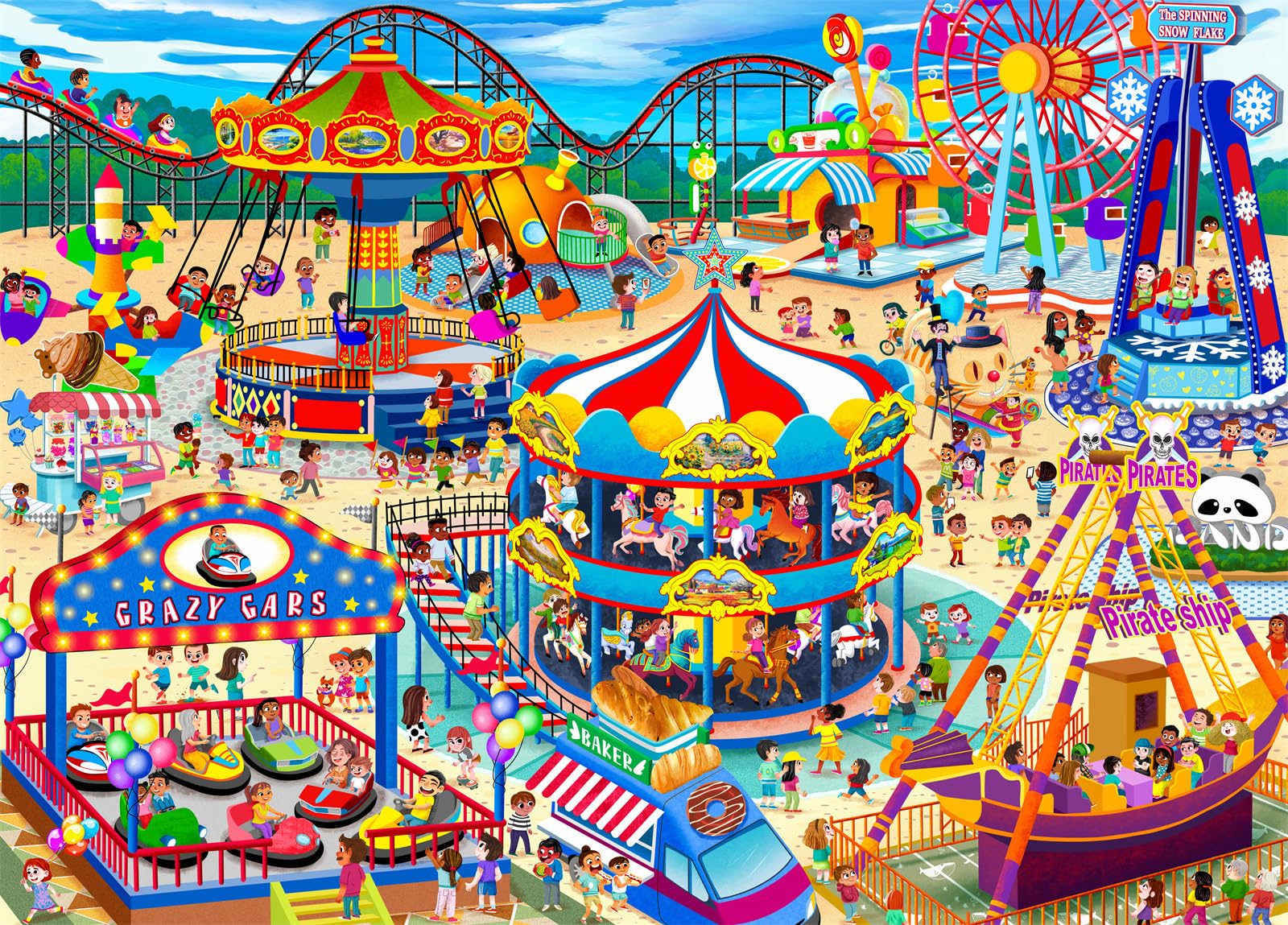 Amusement Park Jigsaw Puzzles for Adults 1000 Piece Theme Park Jigsaws 1000 Pieces for Adults Gifts — image 1
