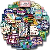 200PCS Motivational Stickers, Inspirational Positive Affirmation Stickers | For Teens Adults Students, Vinyl Decals, Encouraging Quotes, For Water Bottles Laptop Vision Board Supplies