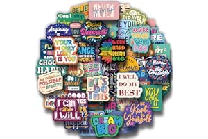 Rzaemuush 200PCS Motivational Stickers, Inspirational Positive Affirmation Stickers for Teens Adults Students Vinyl Decals for Water Bottles Laptop Vision Board Supplies