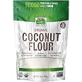 NOW Foods, Organic Coconut Flour, Unsweetened, Excelent Source of Fiber, No Added Sulfites, Certified Non-GMO, 16-Ounce (Pack