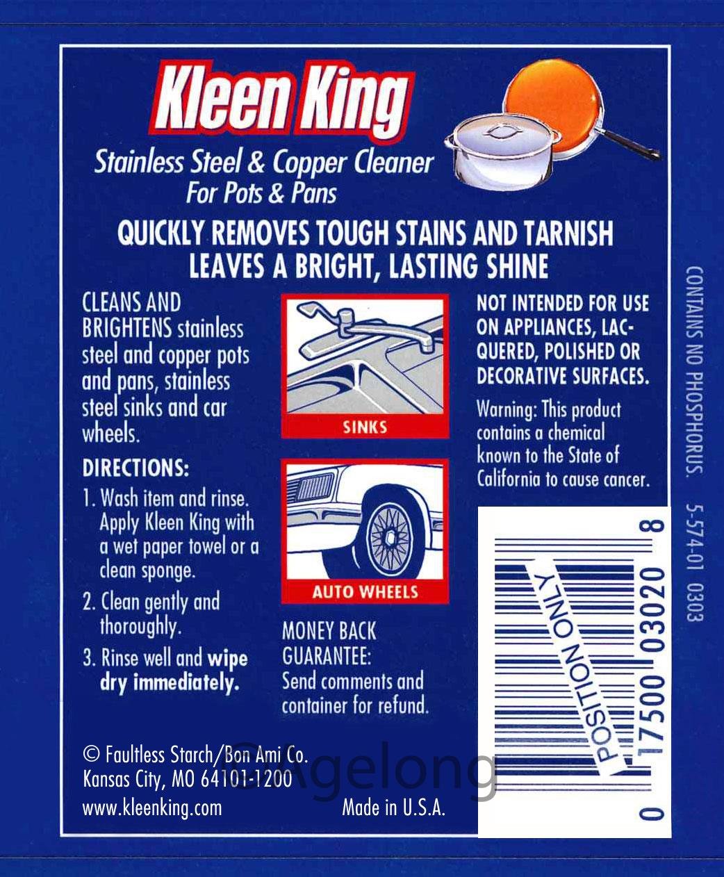 King Kleen Stainless Steel Cookware Cleaner And Copper Cleaner (14 Oz