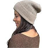 100% Baby Alpaca Beanie Hat – English Stitch Knit Cap for Men & Women, Handmade, Soft Cuffed Winter Hat, Unisex Beanie