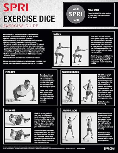 SPRI Exercise Dice (6-Sided) Game for Group Fitness Exercise