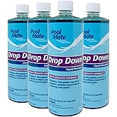 Pool Mate 1-Quart 4-Pack Premium Drop Down Liquid Flocculant, Pool Clarifier, Made in USA