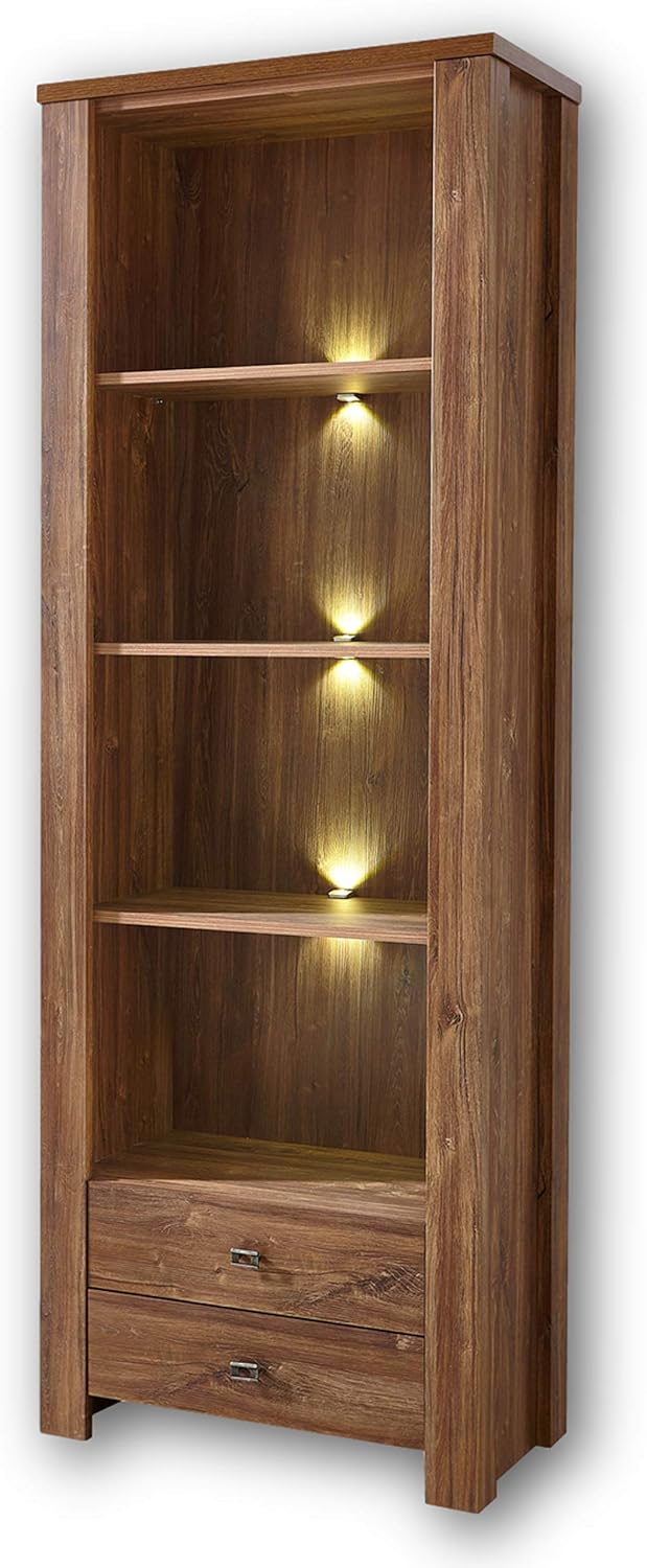 BRÜSSEL Regal in dunkler Akazie Optik rustikaler