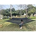 Camping Hammock, 13ft Square Hammock Max 1000 Lbs for 4-5 Adults Kids, Multi Person Tree Hammocks w/ 4 Ratchet Tie Down Straps & Net Pocket, Portable Outdoor Travel (13 ft Square Camping Hammock)