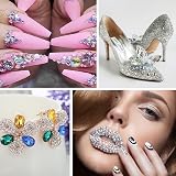CANVALITE 2784Pcs Rhinestones 6 Sizes AB Nail Art Gems with Glue view 7
