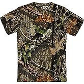 Mossy Oak Short Sleeve Cotton Mens Camo Hunting Shirt