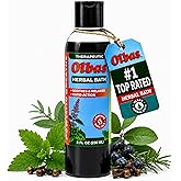 Olbas Herbal Bath 1 Pack, 8 fl oz (236 ml) Sore Muscle Bath Soak | Natural Muscle Relaxer Bath, Each Aromatic Swiss Formula with Essential Oils &amp; Chlorophyll, Relaxing Bubble Bath for Men