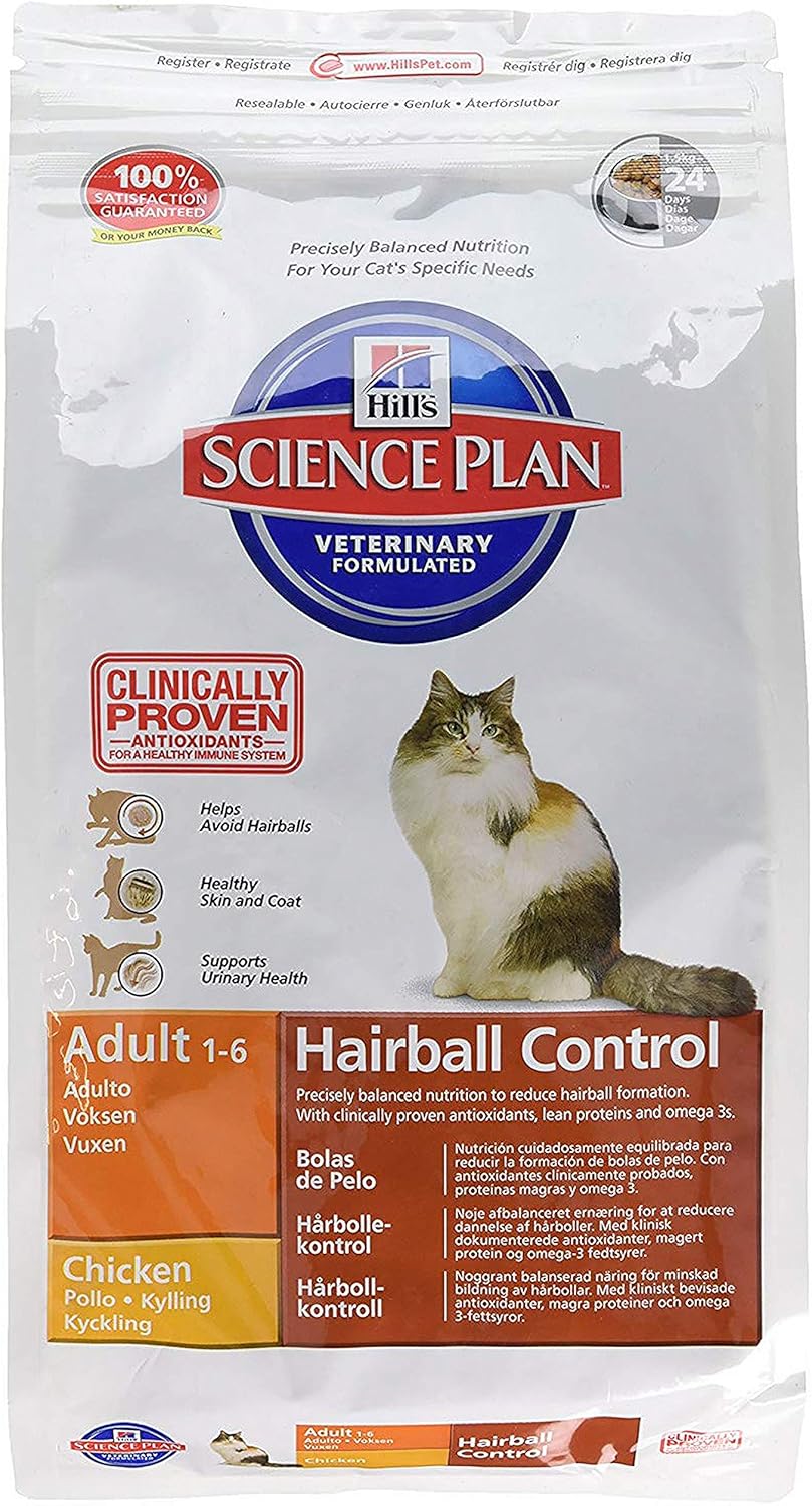 Hill's Cat Food Hairball Control Chicken Dry Mix 5 kg Amazon.co.uk