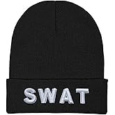 Wuepncah Embroidered Security Beanies Hats for Men Women Knit Winter Cap, Warm Security Skull Caps Gifts for Men Women