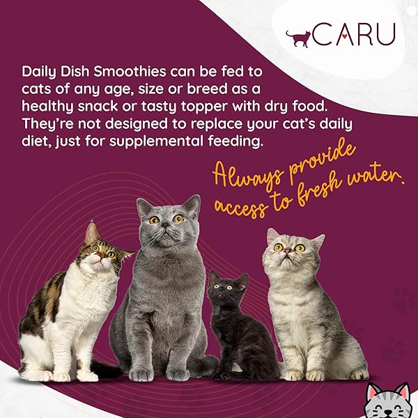 CARU DAILY DISH SMOOTHIES TUNA & SALMON RECIPE LICKABLE TREAT (PACK OF 4-14G TUBES, 56 G/2 OZ)
