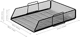 EXERZ Paper Sorter Tray Desk Organizer File Holder 2 Pack Black view 3