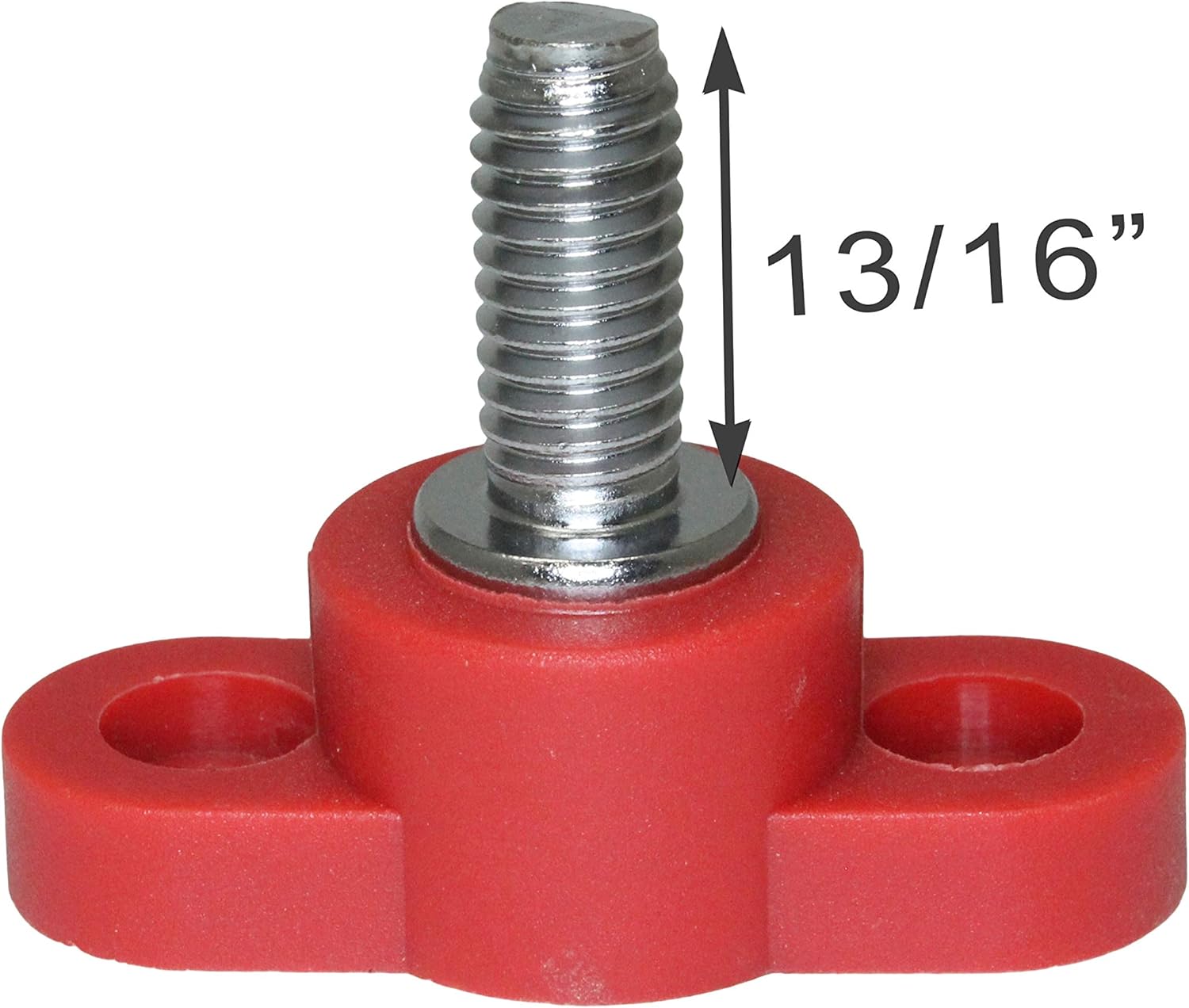 Positive Insulated Battery Power Junction Post Block 3/8 Lug X 16 thread (Red & Black Set): Automotive