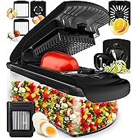 Vegetable Chopper Vegetable Cutter - Food Onion Salad Veggie Chopper with Container - French Fry Potato Dicer Slicer Cutter -