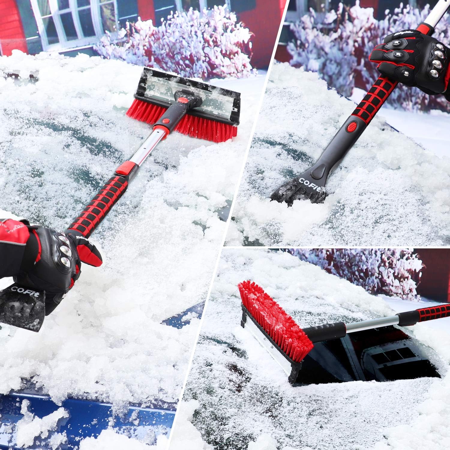 Amazon Co Jp Cofit 3 In 1 車用スノーブラシ 除雪 ほうき アイススクレーパー付き フォームグリップ伸縮式雪ブラシ 車 トラック Suv用 レッド 車 バイク Amazon Co Jp Cofit 3 In 1 車用スノーブラシ 除雪 ほうき アイススクレーパー付き フォームグリップ伸縮式雪ブラシ 車 トラック Suv用 レッド 車 バイク