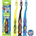 Firefly Hot Wheels Toothbrush Value Pack, Soft Bristle Toothbrush for Kids 3+, 3 Ct