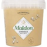 Maldon Salt, Smoked Sea Salt Flakes, 1.1 lb (500 g), Bulk Tub, Kosher, Natural, Gently Smoked Over Oak, Handcrafted, Gourmet,
