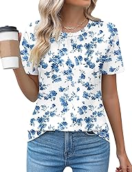 Kistore Women's Plus Size Short Sleeve Round Neck