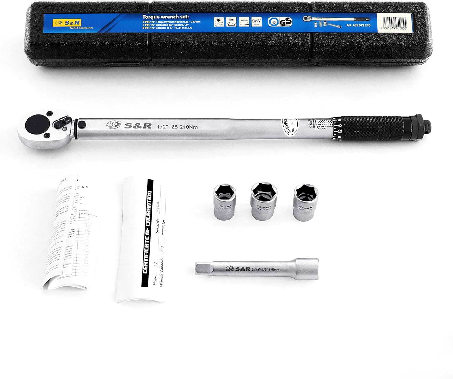 S&R Llave Dinamométrica 1/2 ' 46 cm (28210 NM) + Barra extensión 1/2 S&R Llave Dinamométrica 1/2 ' 46 cm (28210 NM) + Barra extensión 1/2