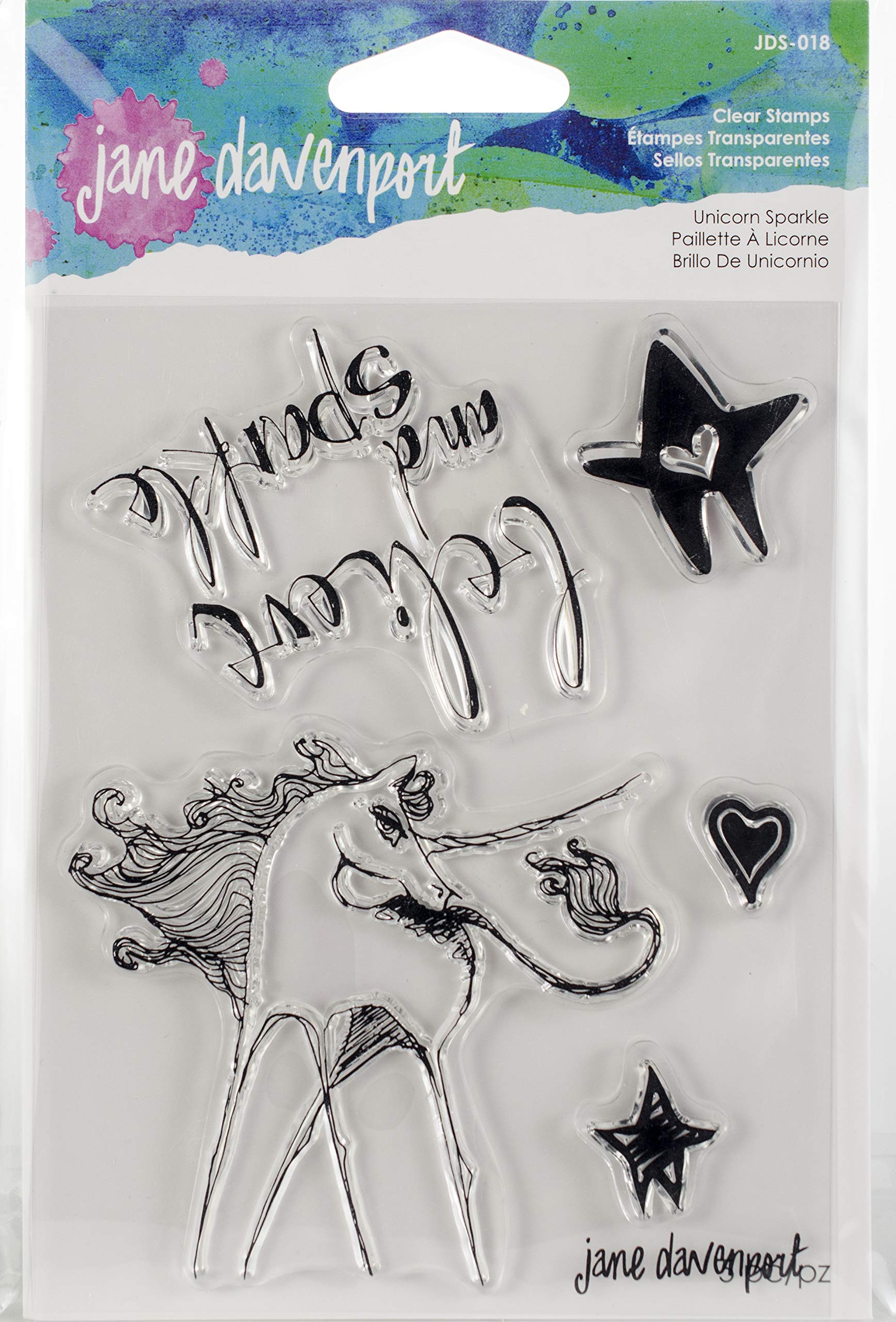 Jane Davenport by Spellbinders Artomology Collection Stamp - Unicorn Sparkle