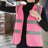 Scan Hi-Vis Waistcoat Pink Medium 50mm Retro-Reflective Tape RIS-3279-TOM view 2