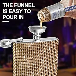 INSTOME Diamond Hip Flask,Flasks for Liquor for