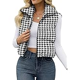 JZC Women's Crop Puffer Vest Lightweight Sleeveless Jacket 2025 Fashion Winter Outerwear Padded Gilet