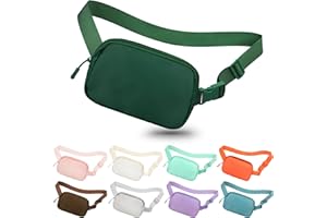 jealkip Fanny Pack Crossbody Bag for Women and Men, Belt Bag for Hiking Bum Bag with Adjustable Strap,Casual Cell Phone Pouch，Waist pack for Running Workout Sports Travel Dark Green