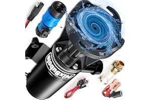 MIXBUBOLE 12V RV Macerator Pump 150W | 12GPM Macerator Pump for RV V2.0 | RV Waste Pump Macerator/Quick-Release Suction 3.2 feet Lift 10 feet | Complete RV Macerator Pump Kit