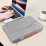 TECOOL 15.6 Inch Laptop Sleeve Protective Case Grey view 3