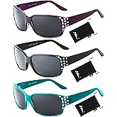 Polarized Sunglasses for Women - Premium Fashion Sunglasses - HZ Series Diamante Womens Designer Sunglasses