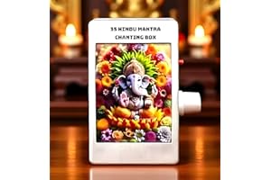 Toyoos 35-in-1 Gayatri Mantra Chanting Box | Hindu Spiritual Audio Player with Glowing Front | Om Chanting Device for Peace, 