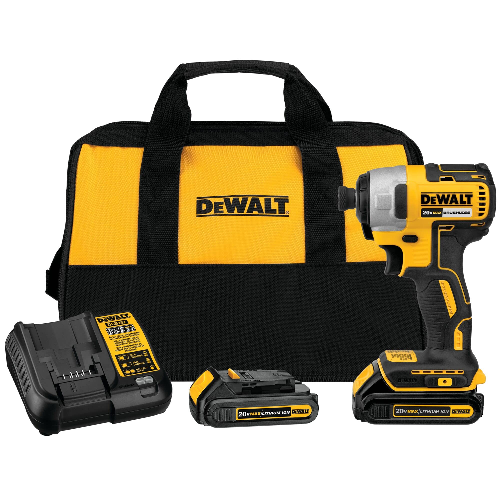 Lithium Ion Dewalt Brushless Kits DEWALT 20V MAX Cordless Impact