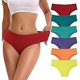INNERSY Women's Underwear Cheeky Hipster Panties Breathable Cotton Panty 6-Pack