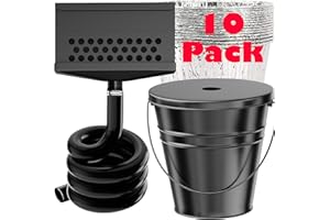 LIMECARE Rear Grease Catcher for Blackstone Griddle, Blackstone Grease Trap and Grease Drainage, 0.6 Gal Drip Bucket W/Lid, 10 Disposable Aluminum Liners, Black stone Griddle Accessories