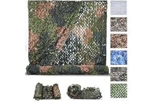 Sposuit Camo Netting - Camouflage Net Bulk Roll for Hunting Military, Party Decorations, Sunshade, Camping Ghillie Netting