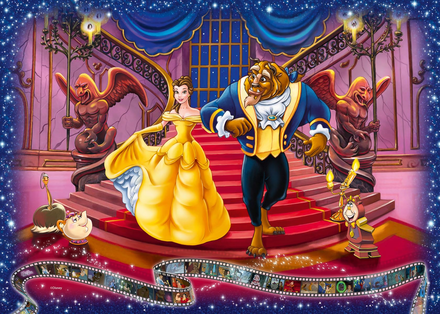 Ravensburger Disney Collector's Edition Beauty and The Beast Gifts - 1000 Piece Jigsaw Puzzles for Adults & Kids Age 12 Years Up