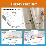 Deconovo Blackout Curtains Pale Khaki W52 x L72 Eyelet Thermal Insulated Pair view 4