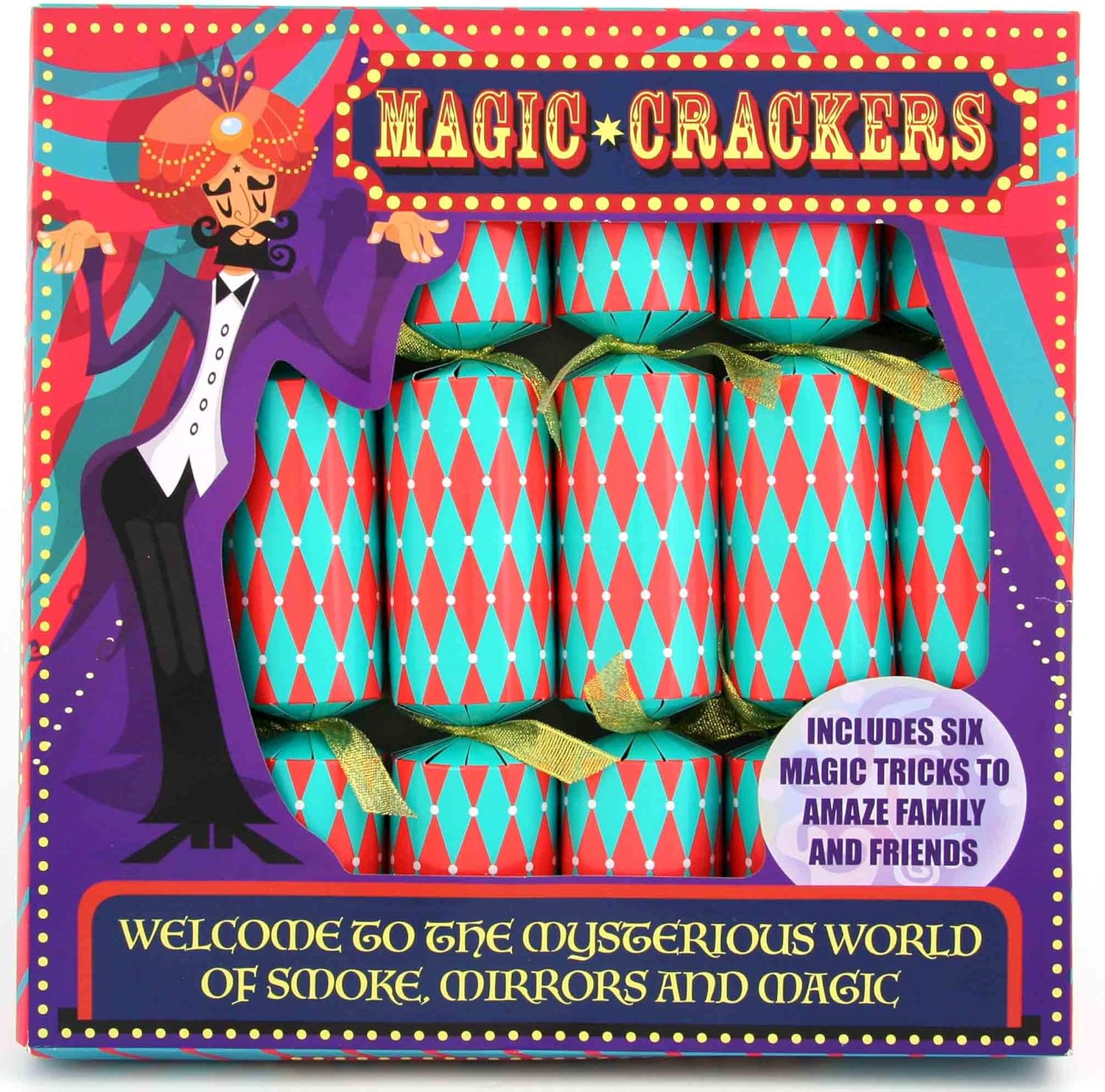 Kuckoo Crackers 6 x 12inch Magic Game Christmas Crackers Amazon.co