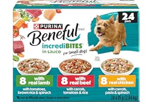 Beneful IncrediBites Wet Dog Food, Real Lamb, Real Beef, Real Chicken in Sauce Variety Pack - 85 g x 24 (24 Pack)
