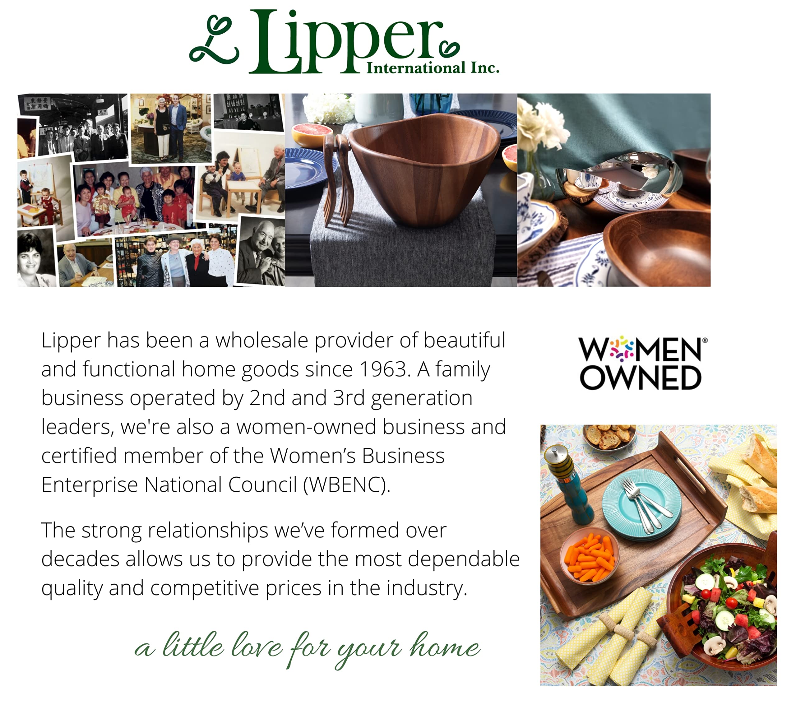 Lipper International 8884 Bamboo Wood 4-Part Drawer Organizer with Removable Dividers, 17-1/2