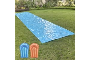 Gnimihz Slip and Slide 30ft X 6ft Heavy Duty with 2 Bodyboards, Thicker Lawn Water Slide, Tear-Resistant Design, Easy to Set-